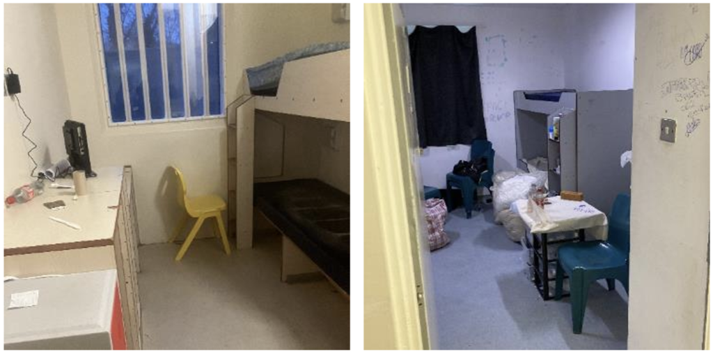 Cells in Harmondsworth IRC taken by HM Inspectorate of Prisons during recent inspection.